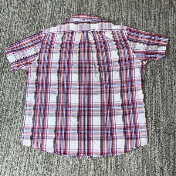 Daniel Cremieux Mens Size XXL Button‎ Front Denim Red Blue Plaid Short Sleeves - Picture 5 of 6